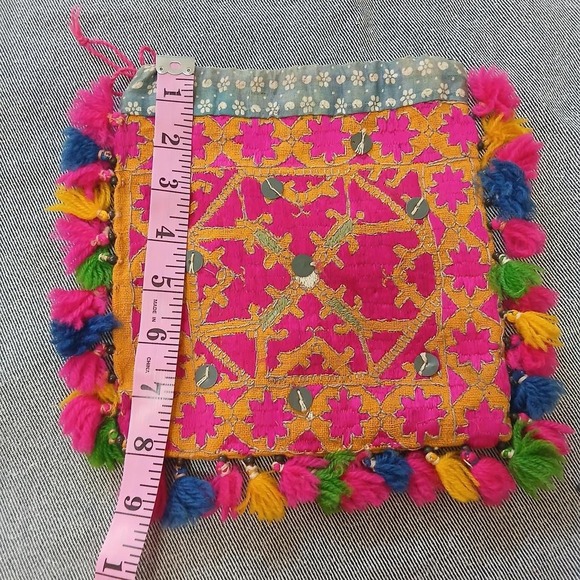 Vintage 1970s bohemian handmade multicolor bag - Picture 3 of 4